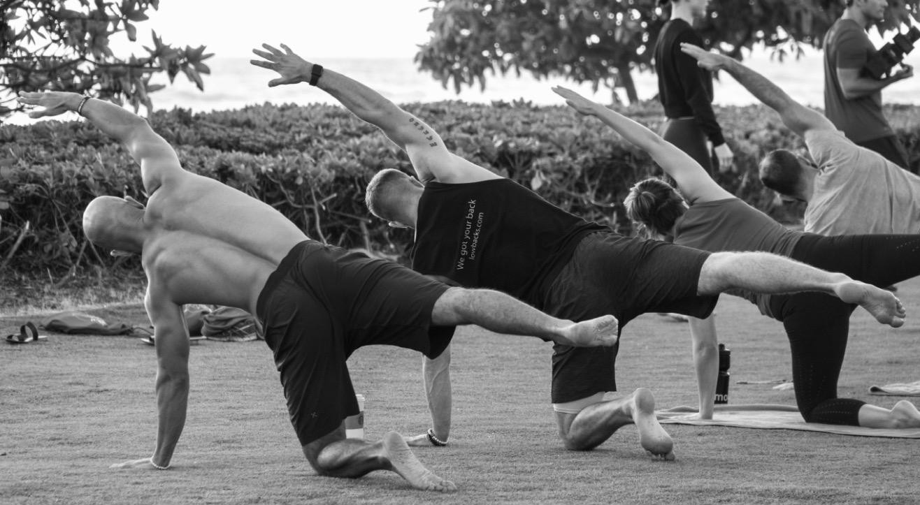 ATA retreat group side plank discipline